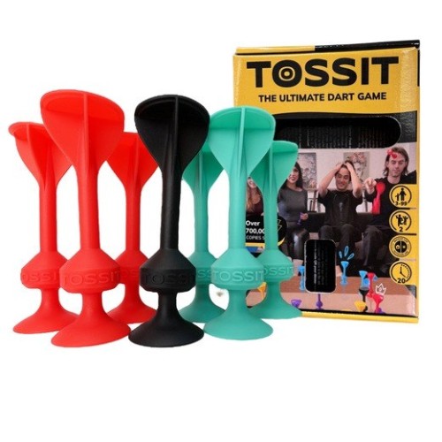 Dart game with silicone suction cups TOSSIT Starter Set – red and green Dart game with silicone suction cups TOSSIT Starter Set – red and green