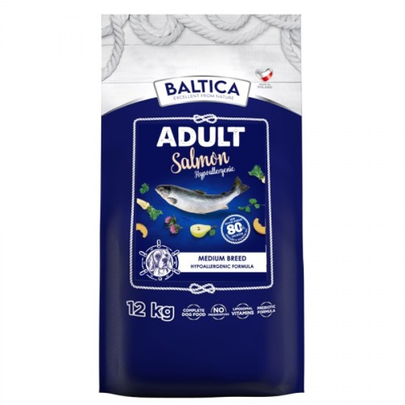 BALTICA Excellent Hypoallergenic Adult Medium breeds Salmon - dry dog food - 12kg