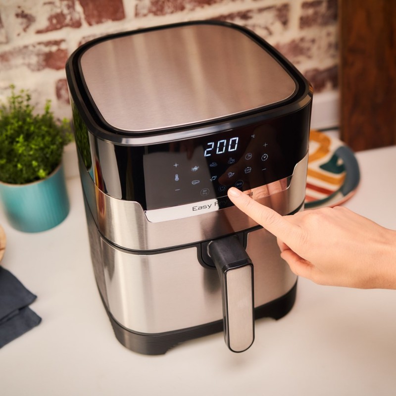 Tefal Easy Fry & Grill EY505D Single 4.2 L Stand-alone 1550 W Hot air fryer Stainless steel Tefal Easy Fry & Grill EY505D Single 4.2 L Stand-alone 1550 W Hot air fryer Stainless steel
