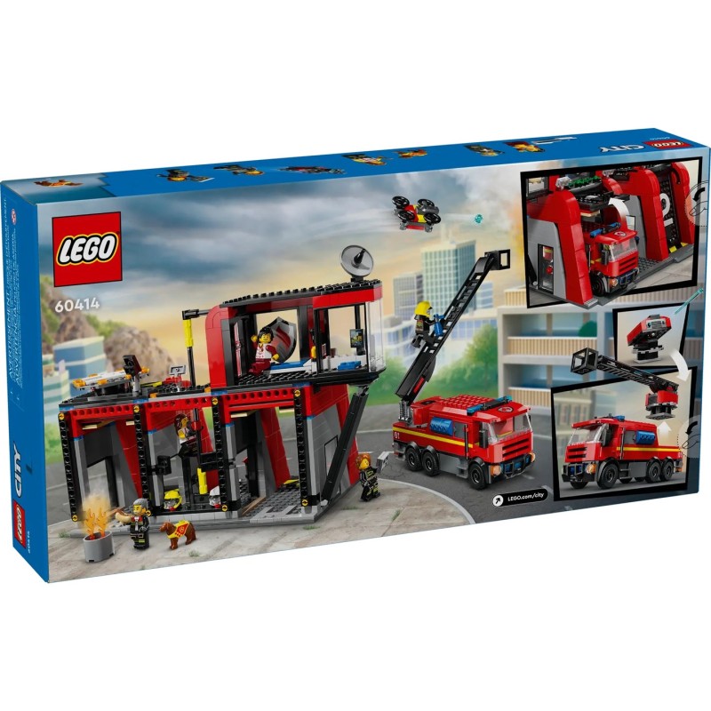 LEGO CITY 60414 FIRE STATION WITH FIRE TRUCK LEGO CITY 60414 FIRE STATION WITH FIRE TRUCK
