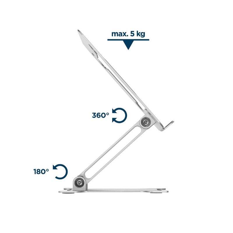 Gembird NBS-D1-03 laptop stand Silver 39.6 cm (15.6 Gembird NBS-D1-03 laptop stand Silver 39.6 cm (15.6