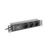 Lanberg Power strip Rack PDU (1u,10a,8x 230v,2m) pdu-04e04i-0200-iec-bk