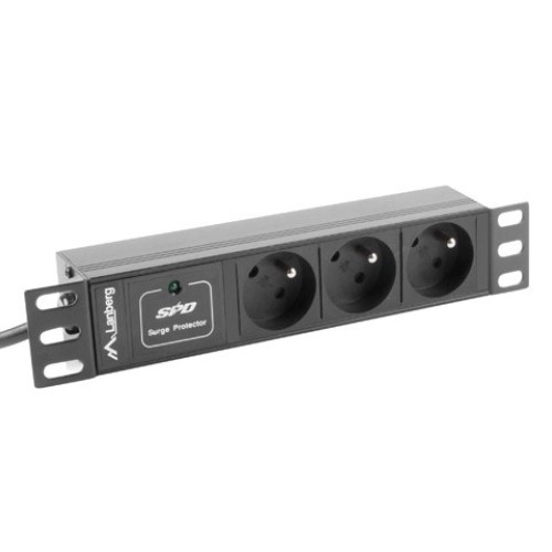 Lanberg Power strip Rack PDU (1u,10a,8x 230v,2m) pdu-04e04i-0200-iec-bk