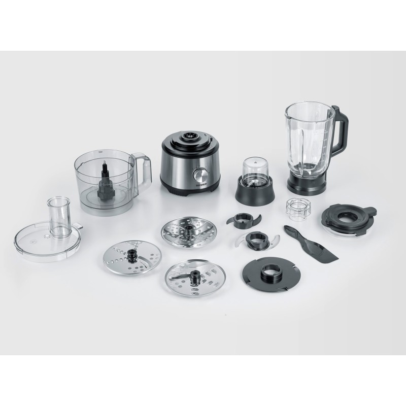 Severin KM 3892 food processor 1200 W 1.5 L Black, Stainless steel, Transparent