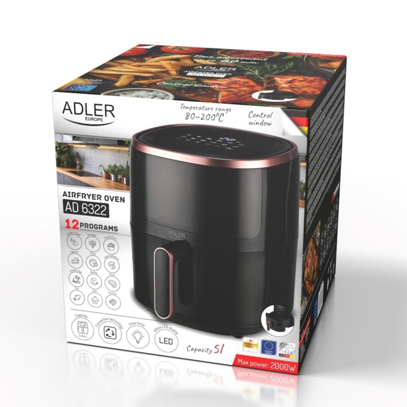 Adler AD 6322 Air fryer 5.0 L black