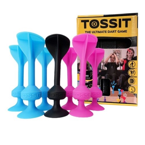 Dart game with silicone suction cups TOSSIT Starter Set – blue and pink Dart game with silicone suction cups TOSSIT Starter Set – blue and pink