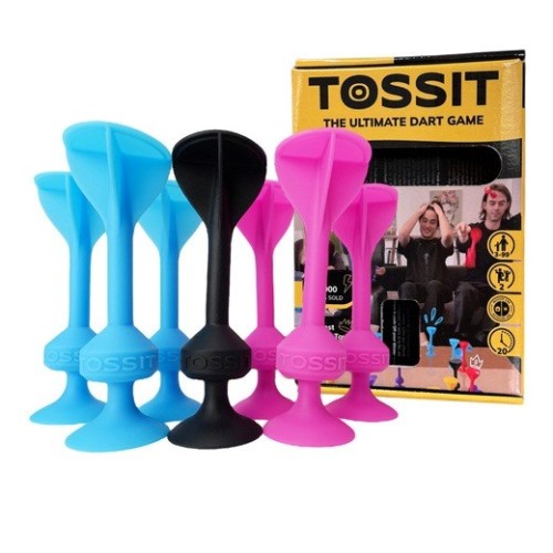 Dart game with silicone suction cups TOSSIT Starter Set – blue and pink Dart game with silicone suction cups TOSSIT Starter Set – blue and pink