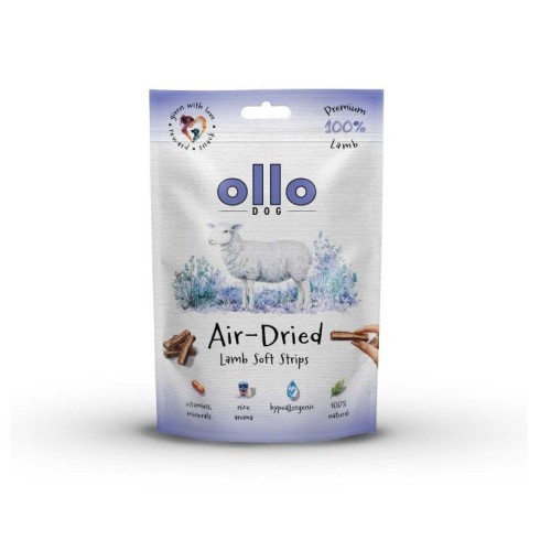 OLLO Air-Dried Lamb strips - dog treat - 80g OLLO Air-Dried Lamb strips - dog treat - 80g