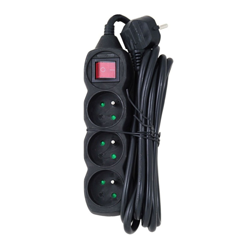 Esperanza ELK211K Power strip 3GN/3M Black Esperanza ELK211K Power strip 3GN/3M Black
