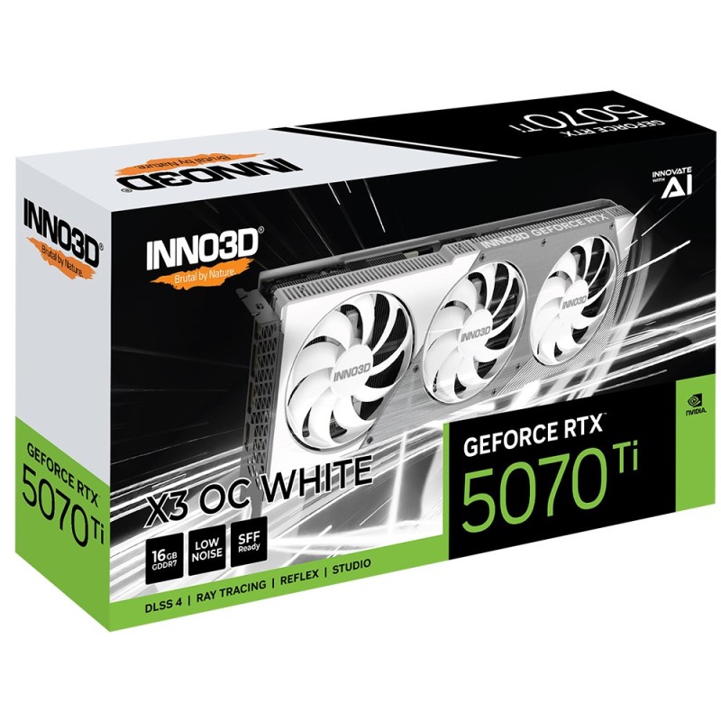 Inno3D GeForce RTX 5070 Ti X3 OC WHITE NVIDIA 16 GB GDDR7 Inno3D GeForce RTX 5070 Ti X3 OC WHITE NVIDIA 16 GB GDDR7