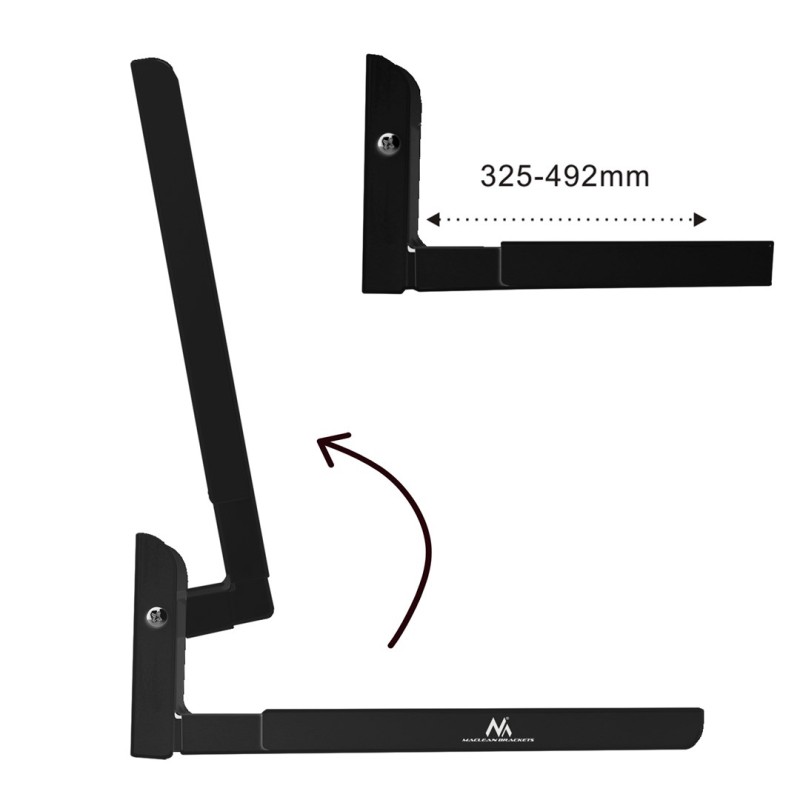 Maclean MC-915 B Universal Microwave Bracket Holder Wall Mount Adjustable Solid Metal Kitchen 30kg Black Maclean MC-915 B Universal Microwave Bracket Holder Wall Mount Adjustable Solid Metal Kitchen 30kg Black