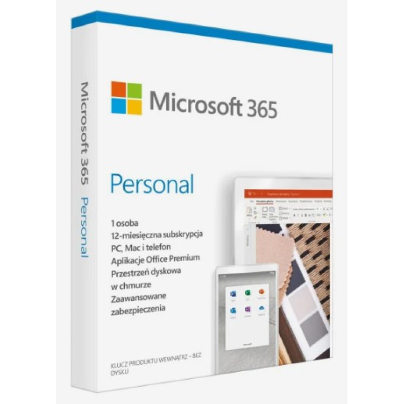Microsoft 365 Personal PL (1 person; 5 devices ; 12 months; physical version; Poland) (EP2-32454) Microsoft 365 Personal PL (1 person; 5 devices ; 12 months; physical version; Poland) (EP2-32454)