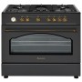 Ravanson Retro KWGE–90AR gas and electric cooker (black)