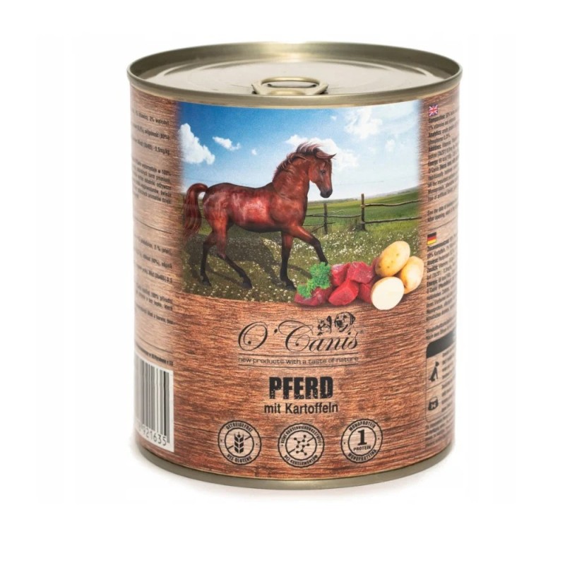 O'CANIS Horse meat with potatoes - wet dog food - 800g O'CANIS Horse meat with potatoes - wet dog food - 800g