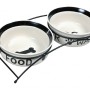 TRIXIE 24641 A set of ceramic bowls on a stand 0.6 l