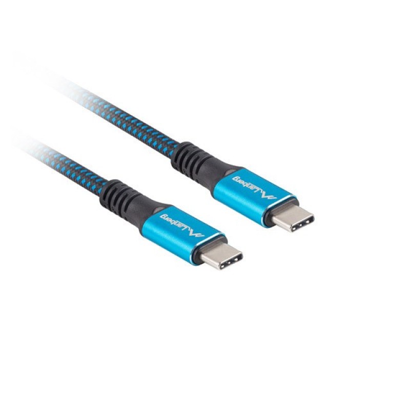 Lanberg CA-CMCM-45CU-0005-BK USB cable USB4 Gen 2x2 0.5 m USB C Black, Blue Lanberg CA-CMCM-45CU-0005-BK USB cable USB4 Gen 2x2 0.5 m USB C Black, Blue