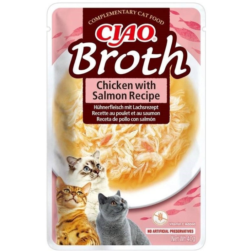 INABA Ciao Broth Chicken & Salmon - cat treats - 40g INABA Ciao Broth Chicken & Salmon - cat treats - 40g