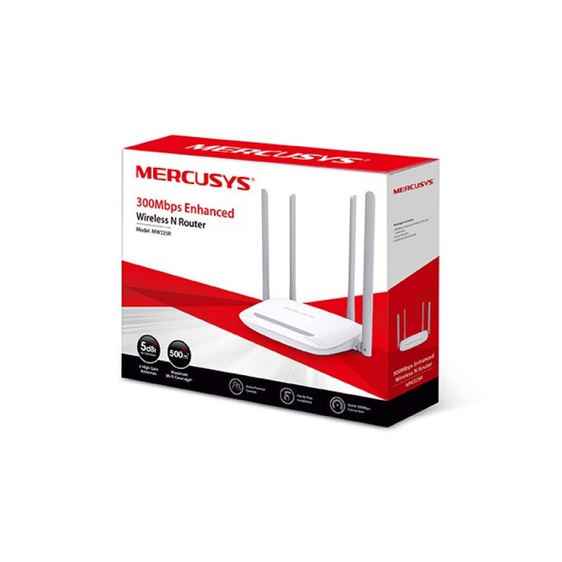 Mercusys MW325R wireless router Single-band (2.4 GHz) Fast Ethernet White Mercusys MW325R wireless router Single-band (2.4 GHz) Fast Ethernet White