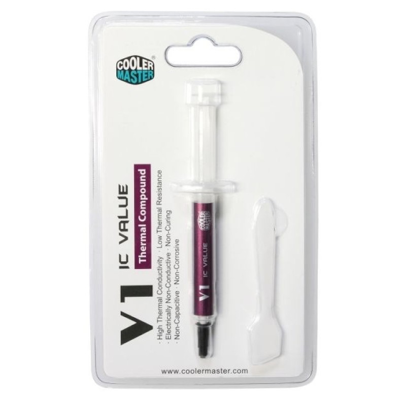 Cooler Master IC Value V1 heat sink compound 1.85 W/m·K 8 g Cooler Master IC Value V1 heat sink compound 1.85 W/m·K 8 g