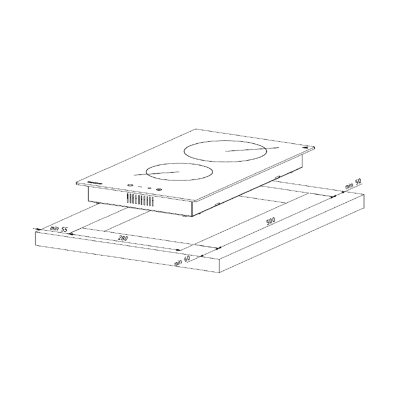 Ceramic hob AKPO PKA 30 830/2 white Ceramic hob AKPO PKA 30 830/2 white