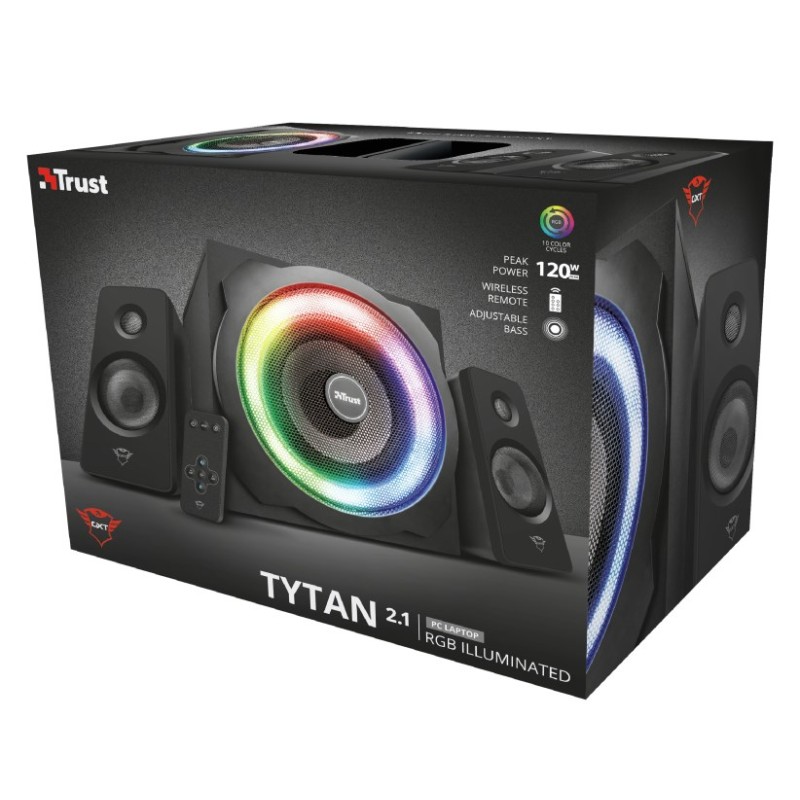 Trust GXT 629 Tytan speaker set 2.1 channels 60 W Black Trust GXT 629 Tytan speaker set 2.1 channels 60 W Black