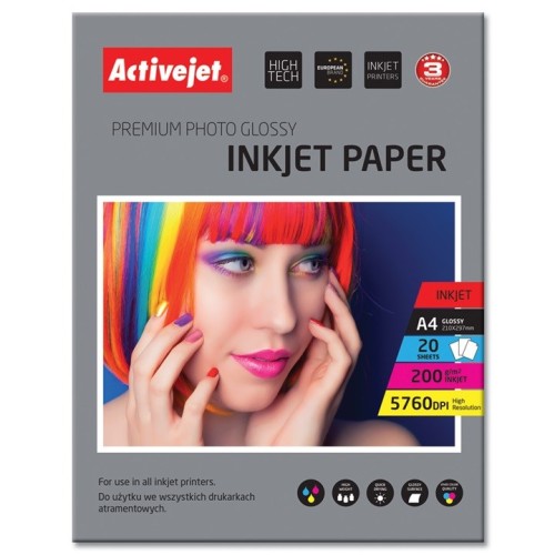 Activejet AP4-200G20 Paper photo glossy (A4; 20 pcs.)