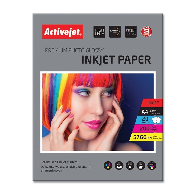 Activejet AP4-200G20 Paper photo glossy (A4; 20 pcs.)