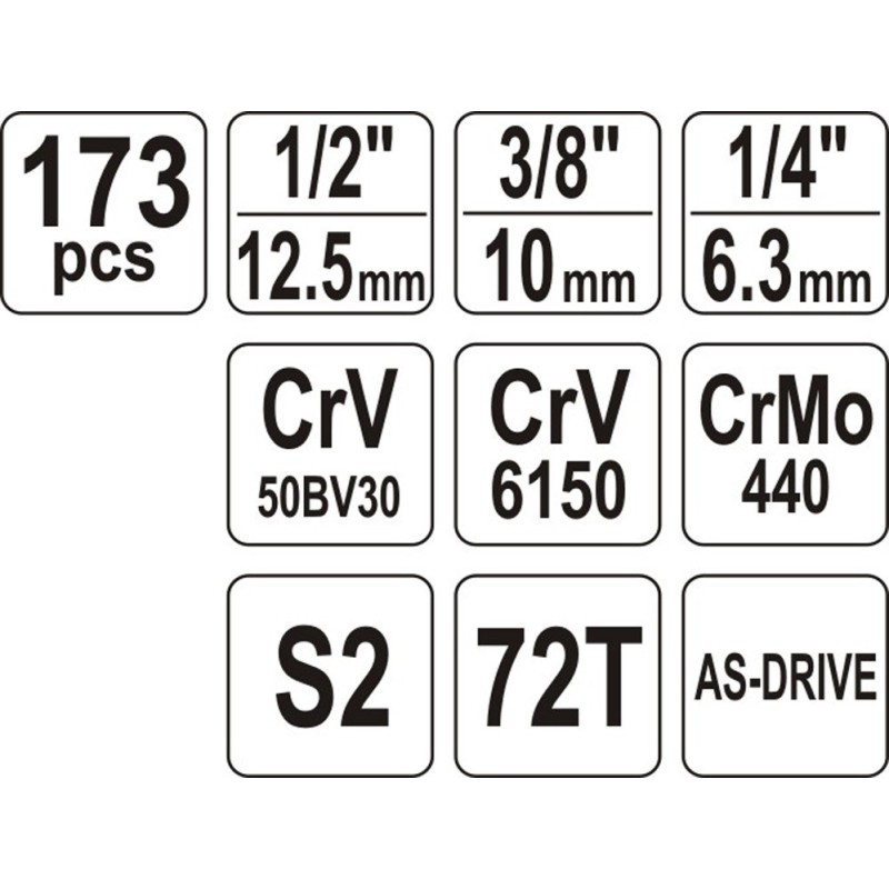 Yato YT-38931 mechanics tool set Yato YT-38931 mechanics tool set