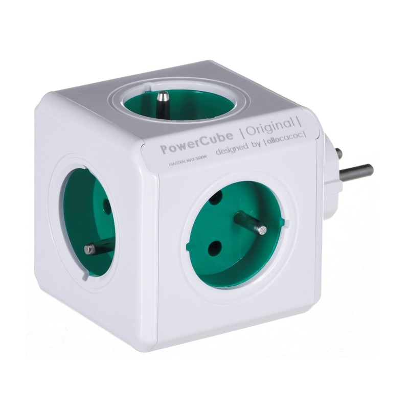 Allocacoc PowerCube Original (E) power extension 5 AC outlet(s) Green,White Allocacoc PowerCube Original (E) power extension 5 AC outlet(s) Green,White