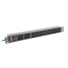 LANBERG POWER STRIP PDU RACK (1U, 16A,2XC19,8XC13)