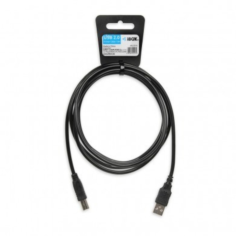 iBox IKU2D USB cable 1.8 m USB 2.0 USB A USB B Black iBox IKU2D USB cable 1.8 m USB 2.0 USB A USB B Black