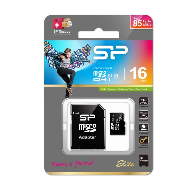 Silicon Power Elite memory card 16 GB MicroSDHC Class 10 UHS-I Silicon Power Elite memory card 16 GB MicroSDHC Class 10 UHS-I