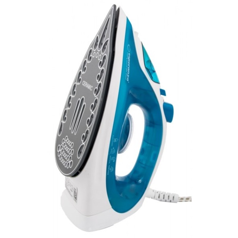 Esperanza EHI002 iron Steam iron Ceramic soleplate Blue,White 2200 W Esperanza EHI002 iron Steam iron Ceramic soleplate Blue,White 2200 W