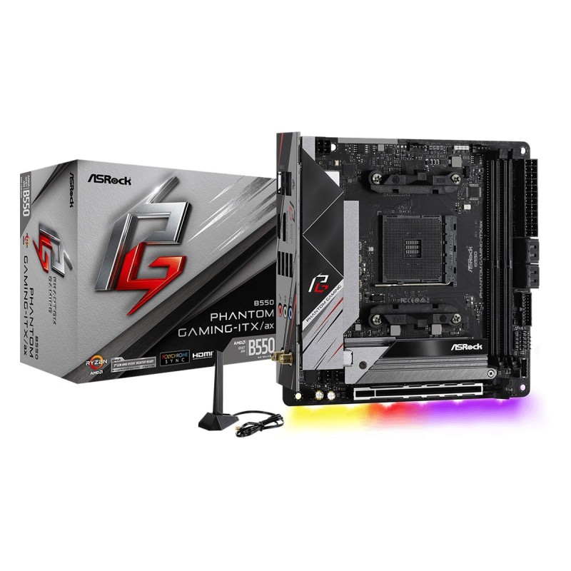 Asrock B550 Phantom Gaming-ITX/a Socket AM4 mini ITX AMD B550 Asrock B550 Phantom Gaming-ITX/a Socket AM4 mini ITX AMD B550