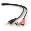 Gembird 2.5m, 3.5mm/2xRCA, M/M audio cable Black, Red, White