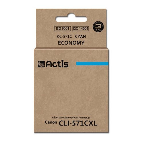 Actis KC-571C ink (replacement for Canon CLI-571C; Standard; 12 ml; cyan) Actis KC-571C ink (replacement for Canon CLI-571C; Standard; 12 ml; cyan)