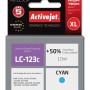 Activejet AB-123CN ink (replacement for Brother LC123C/LC121C; Supreme; 10 ml; cyan)