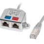 Lanberg adapter lan rj45/2x rj45 ftp splitter ad-0026-s
