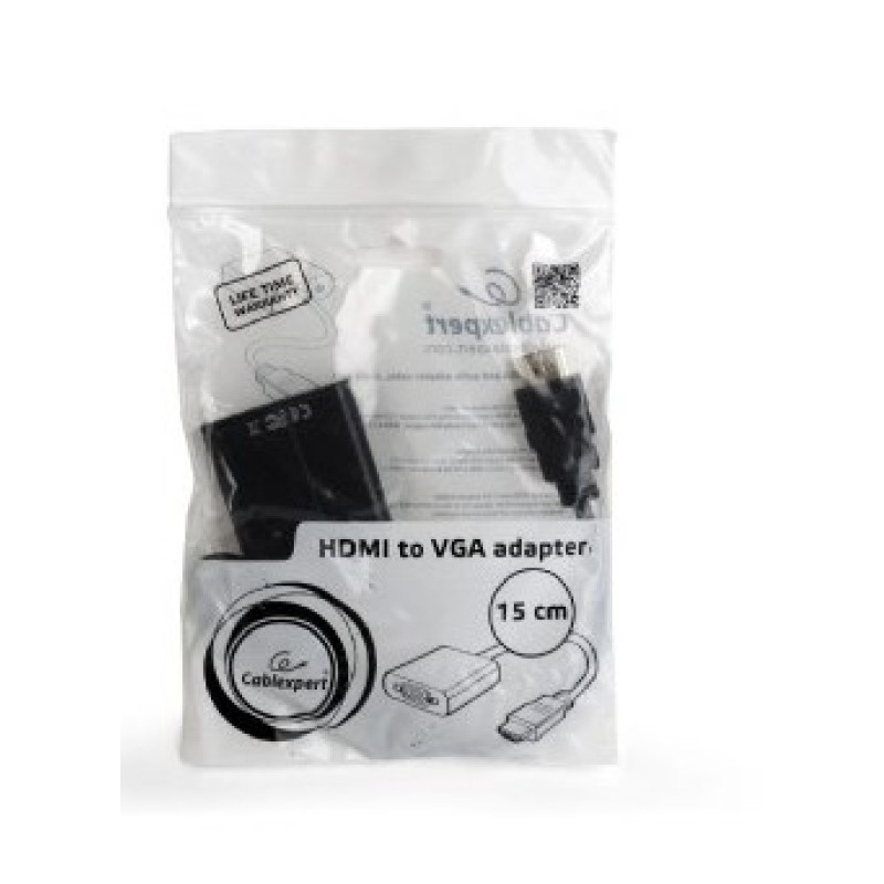 Gembird A-HDMI-VGA-04 video cable adapter 0.15 m VGA (D-Sub) HDMI Type A (Standard) Black Gembird A-HDMI-VGA-04 video cable adapter 0.15 m VGA (D-Sub) HDMI Type A (Standard) Black