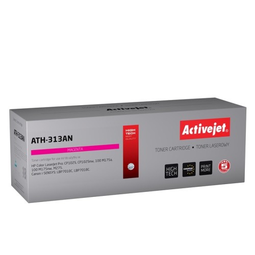 Activejet ATH-313AN Toner (replacement for Canon, HP 126A CRG-729M, CE313A; Premium; 1000 pages; magenta) Activejet ATH-313AN Toner (replacement for Canon, HP 126A CRG-729M, CE313A; Premium; 1000 pages; magenta)