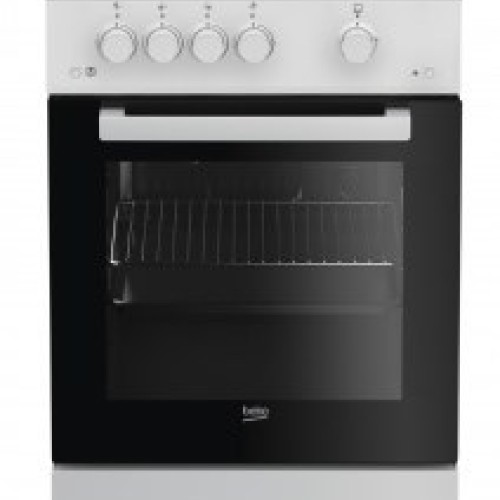 Beko FSG52020FW cooker Freestanding cooker Gas Black, White