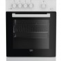 Beko FSG52020FW cooker Freestanding cooker Gas Black, White