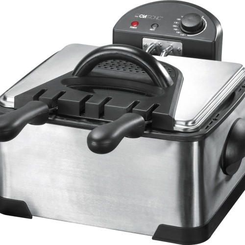Clatronic FR 3195 Double 4 L 2000 W Black, Stainless steel