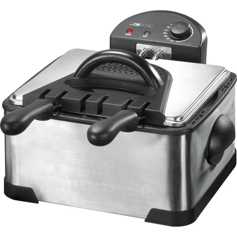 Clatronic FR 3195 Double 4 L 2000 W Black, Stainless steel