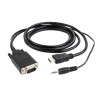 Gembird A-HDMI-VGA-03-10 video cable adapter 3 m HDMI + 3.5mm VGA (D-Sub) Black