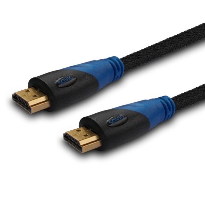 Savio CL-02 HDMI cable 1.5 m HDMI Type A (Standard) Black,Blue
