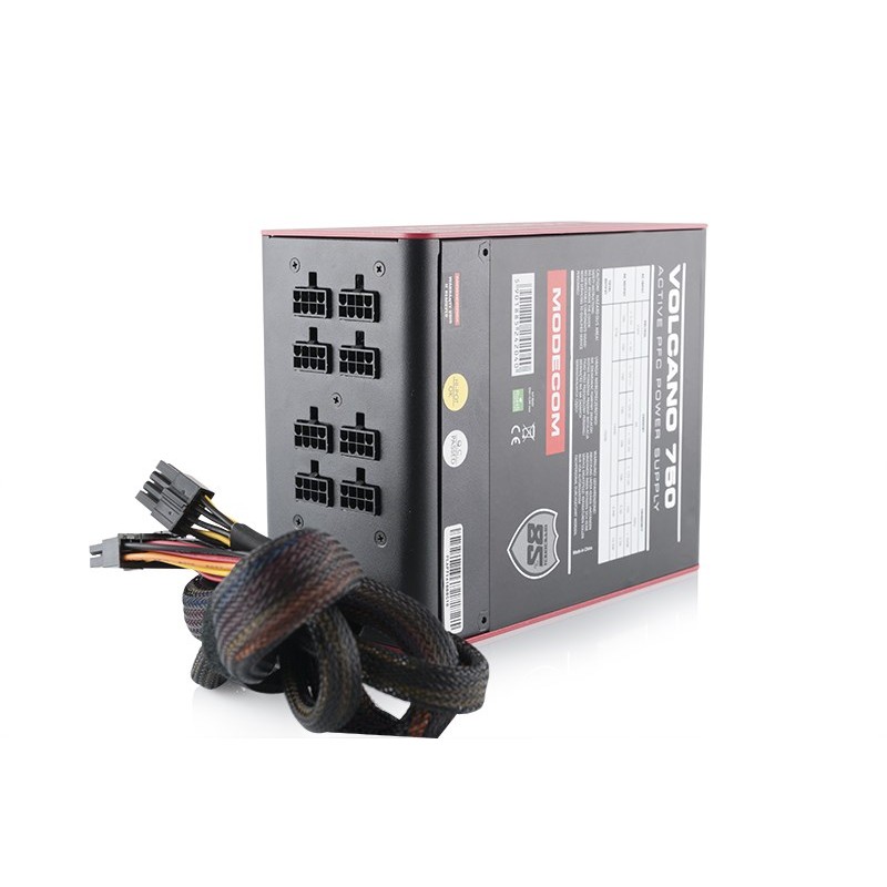 Modecom Volcano power supply unit 750 W 20+4 pin ATX ATX Black, Red Modecom Volcano power supply unit 750 W 20+4 pin ATX ATX Black, Red