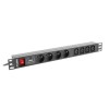 Lanberg PDU-04E04I-0200-BK power distribution unit (PDU) 4 AC outlet(s) 1U Black