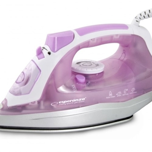 Esperanza EHI004 iron Dry & Steam iron Ceramic soleplate 2400 W Purple, White Esperanza EHI004 iron Dry & Steam iron Ceramic soleplate 2400 W Purple, White