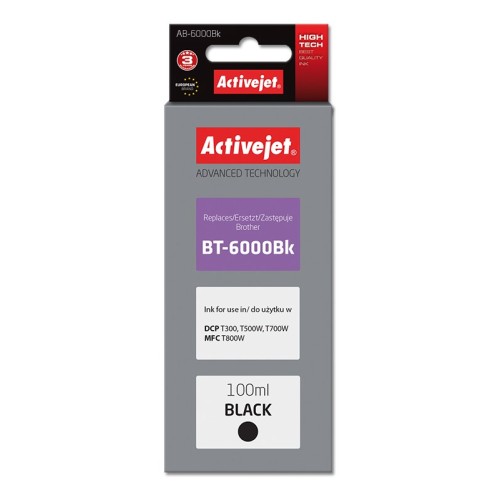 Activejet AB-6000Bk Ink Bottle (Replacement for Brother BT-6000BK; Supreme; 100 ml; black) Activejet AB-6000Bk Ink Bottle (Replacement for Brother BT-6000BK; Supreme; 100 ml; black)